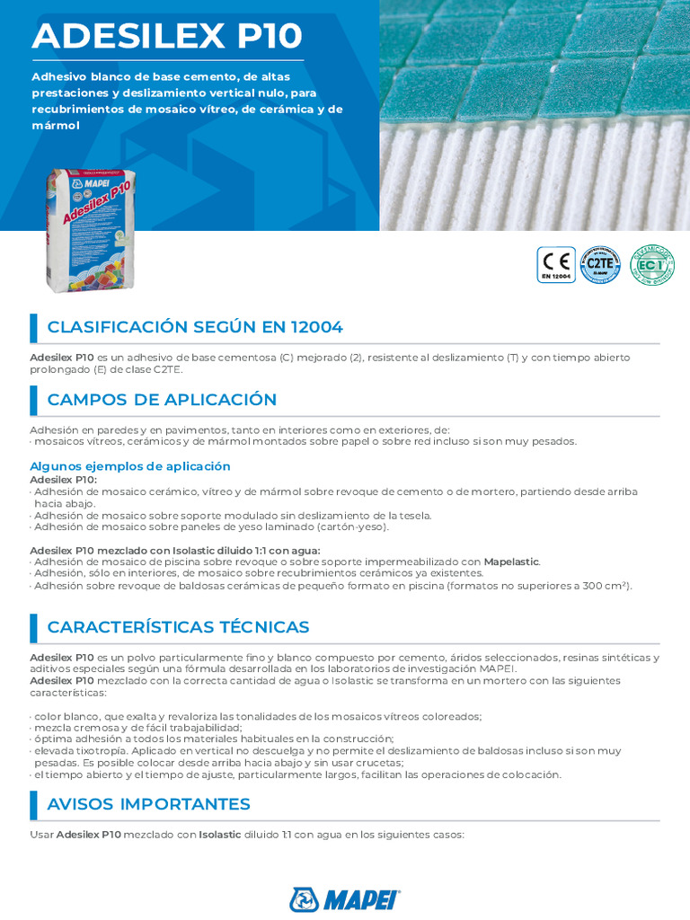 Adesilex P10 | PDF
