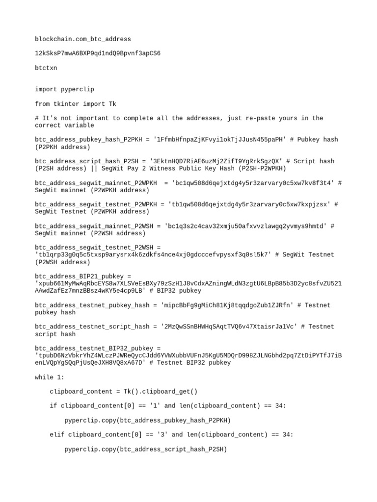 Bitcoin Address Type Detector | PDF | Financial Technology | Teaching  Methods & Materials