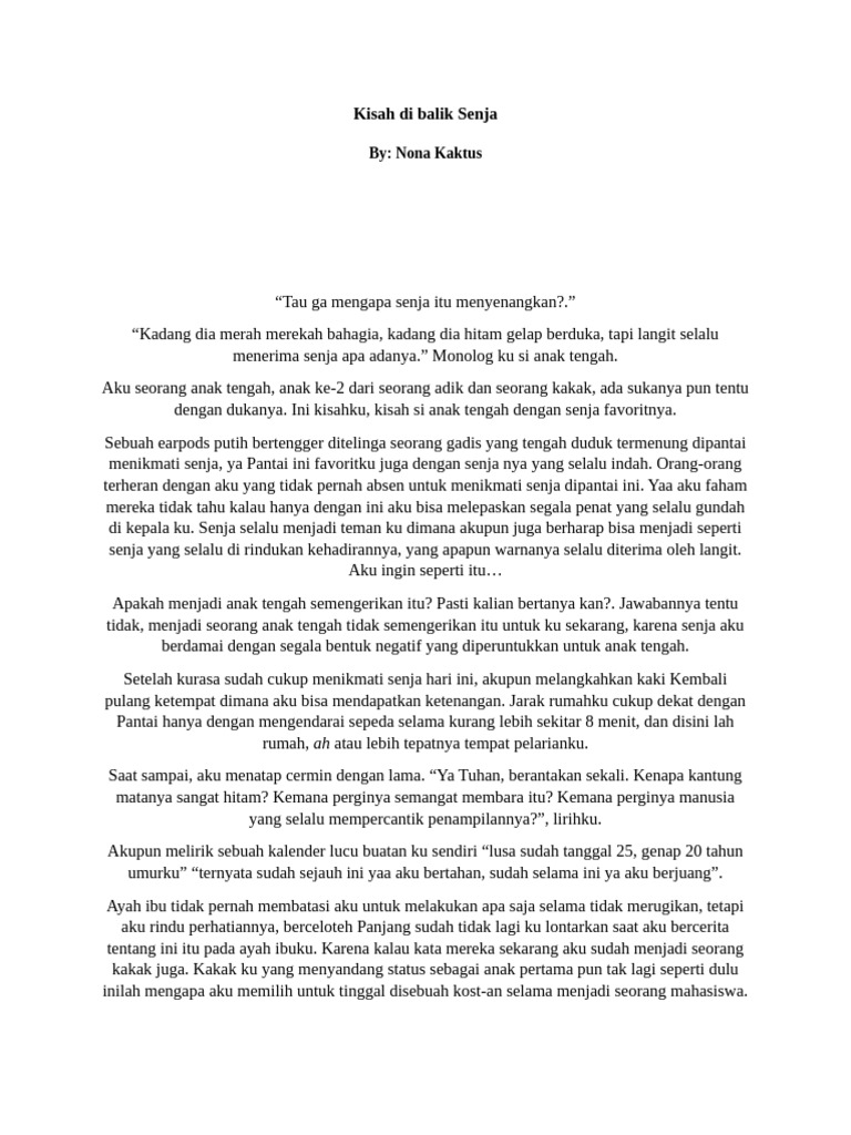 Di Sebalik Senja Puthut EA latar suasana ruang diskusi antara Rif dan Risa