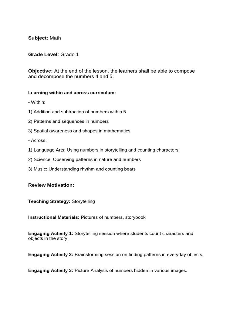 Lesson Plan Pdf Lesson Plan Learning