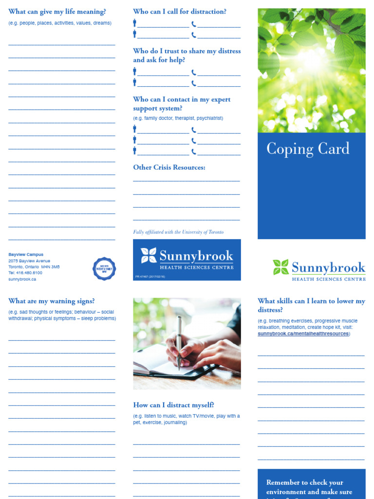 Coping Card | PDF | Mental Health | Psychological Concepts