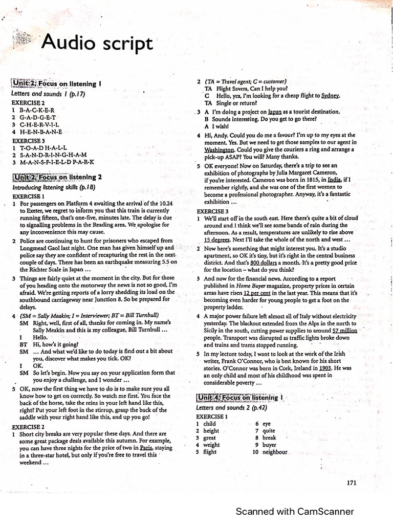 Focus On IELTS Tapescripts | PDF