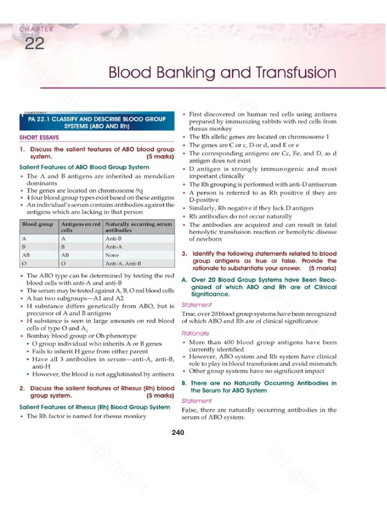 Blood Transfusion | PDF