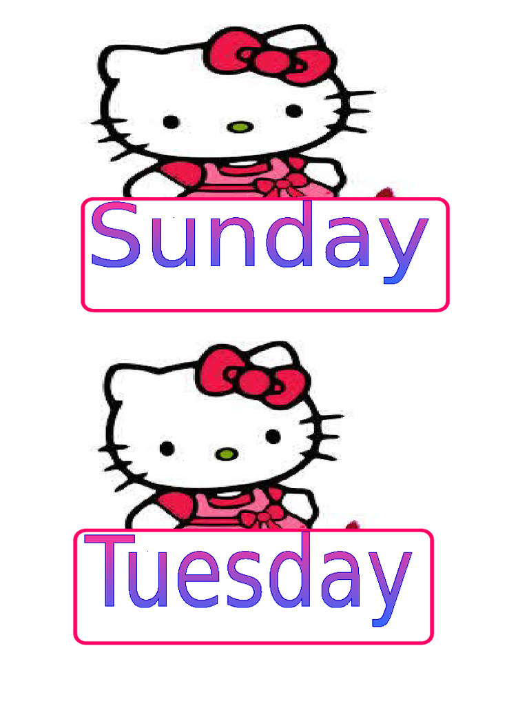 Hello Kitty Days of The Week | PDF