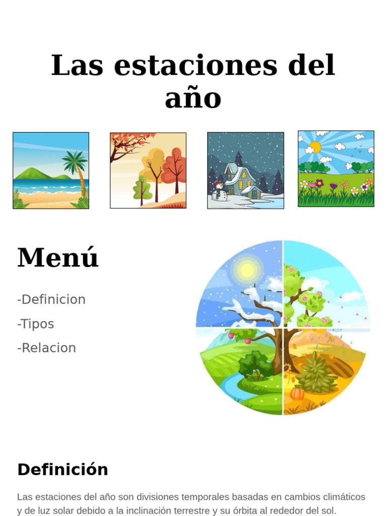 Las Estaciones Del Año 3 0 Pdf