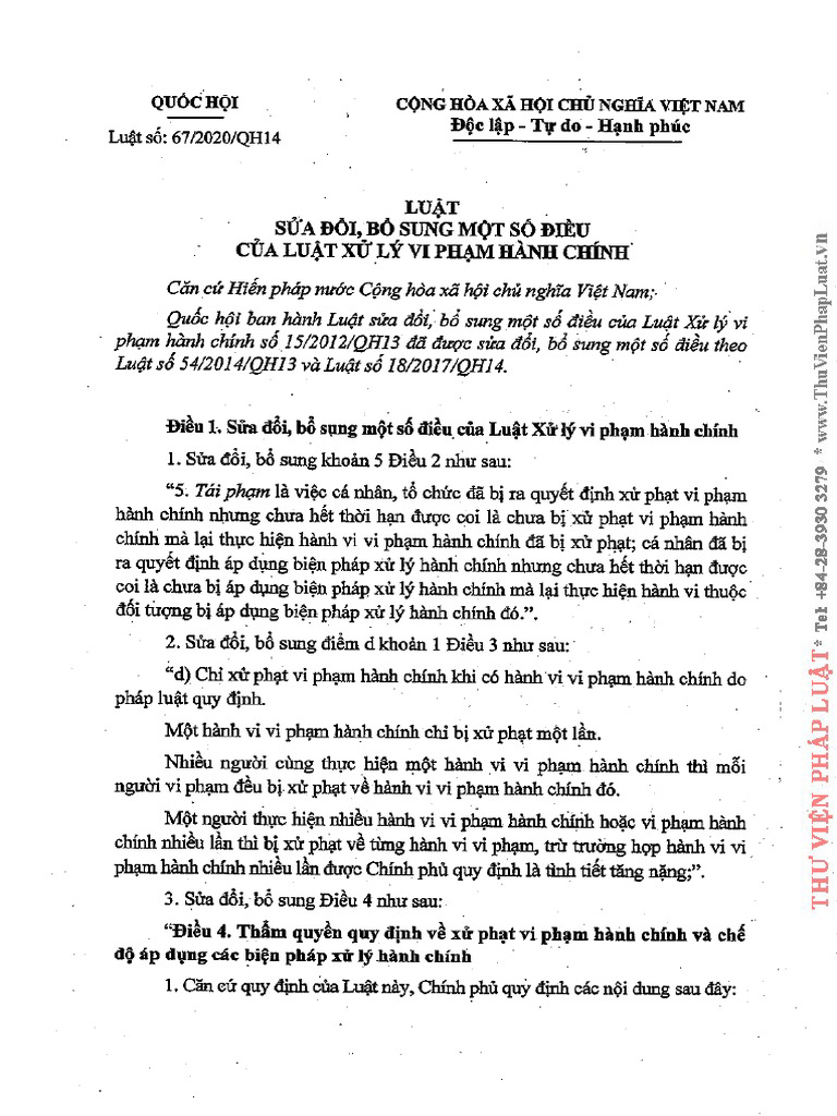 Luat Xu Ly VPHC Sua Doi | PDF