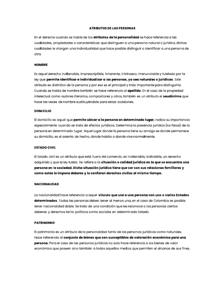 Atributos de Las Personas | PDF