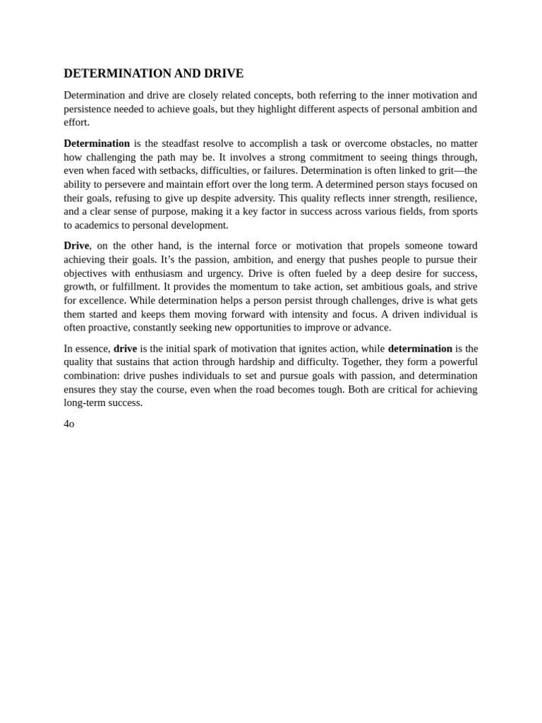 Determination And Drive Pdf