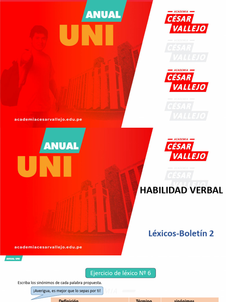 Léxicos - Boletín 2 - AUNI 2023 | PDF