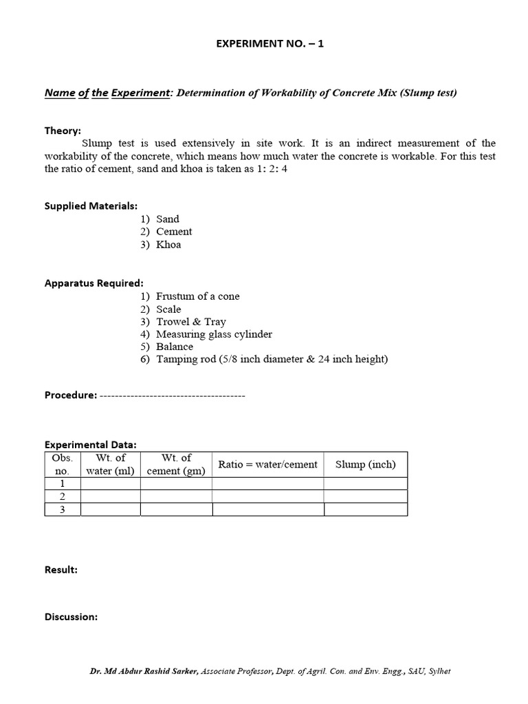 Slum Test PDF