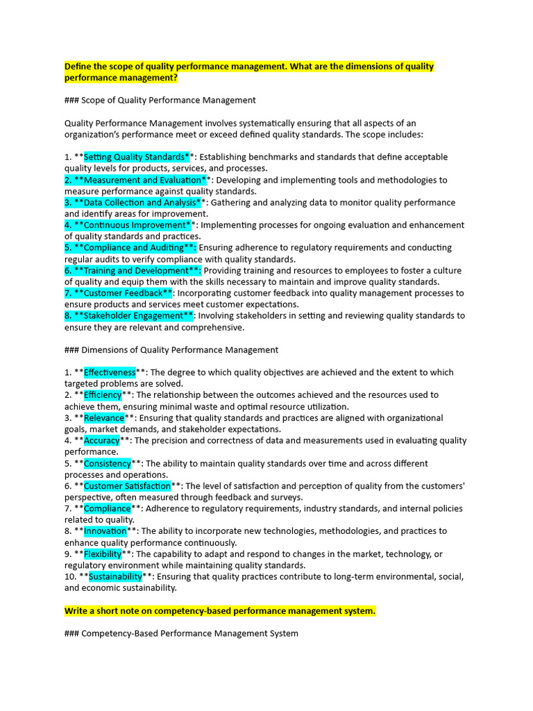 Performance Management | PDF