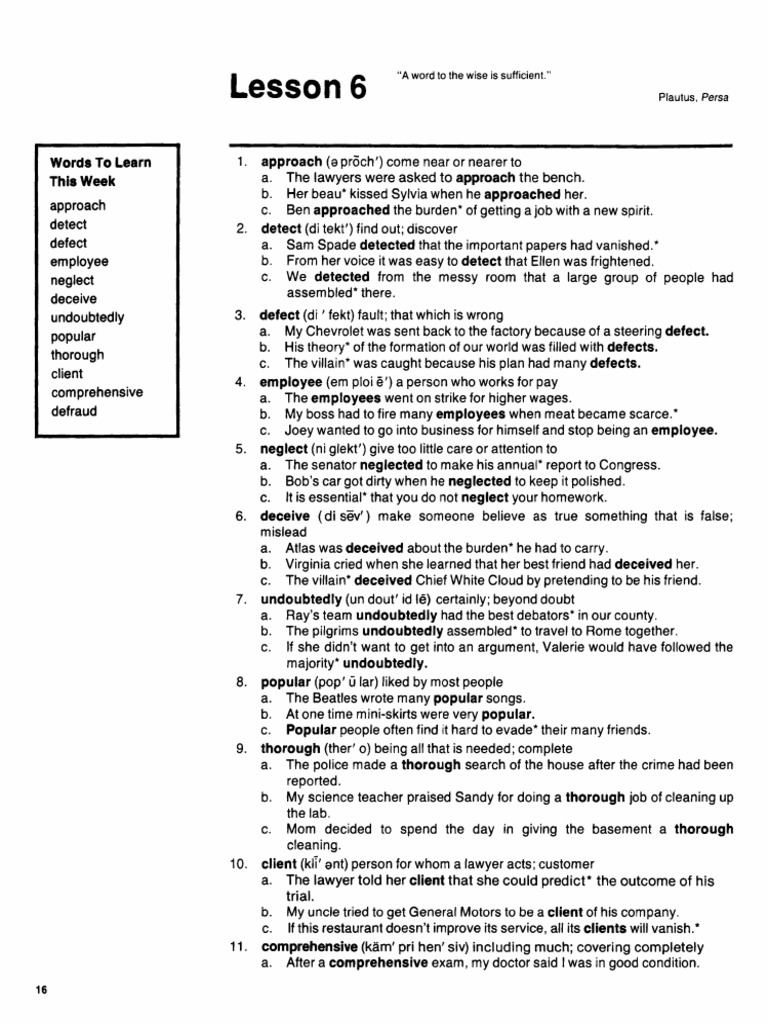 Lesson 6 504 absolutely essential words pdf