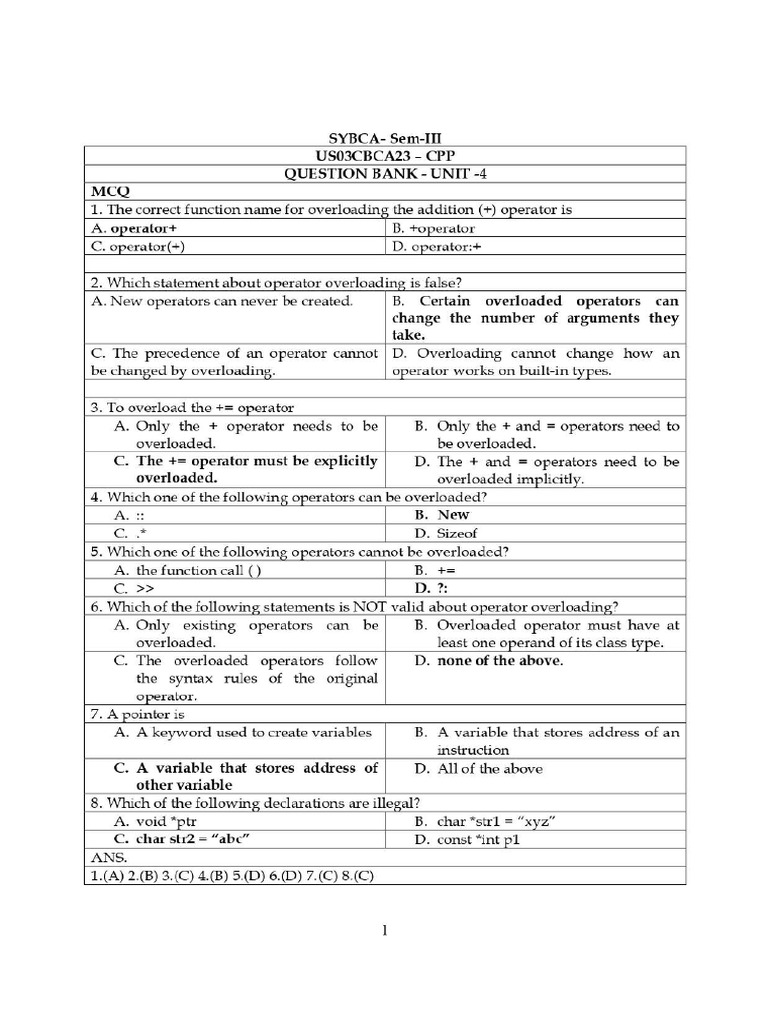 Unit4 QB US03CBCA23 CPP | PDF