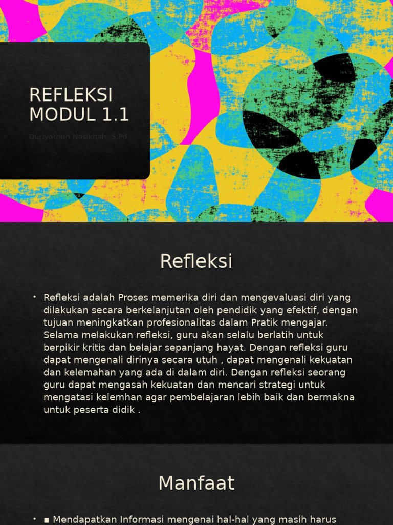 Refleksi Modul 1.1 Refleksi PKG | PDF