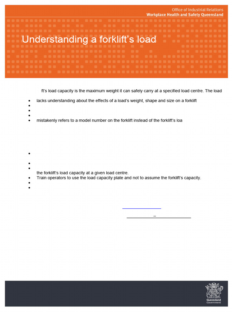Forklift Load Capacity | PDF