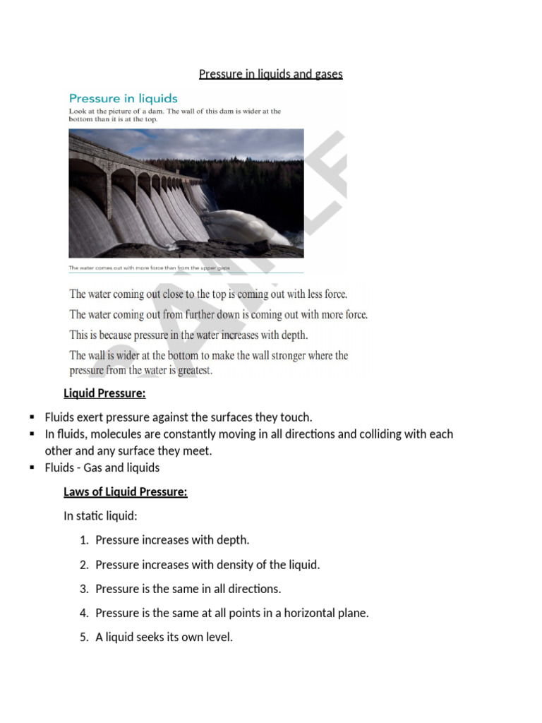 Understanding Pressure in Liquids and Gases | PDF | Pressure | Art
