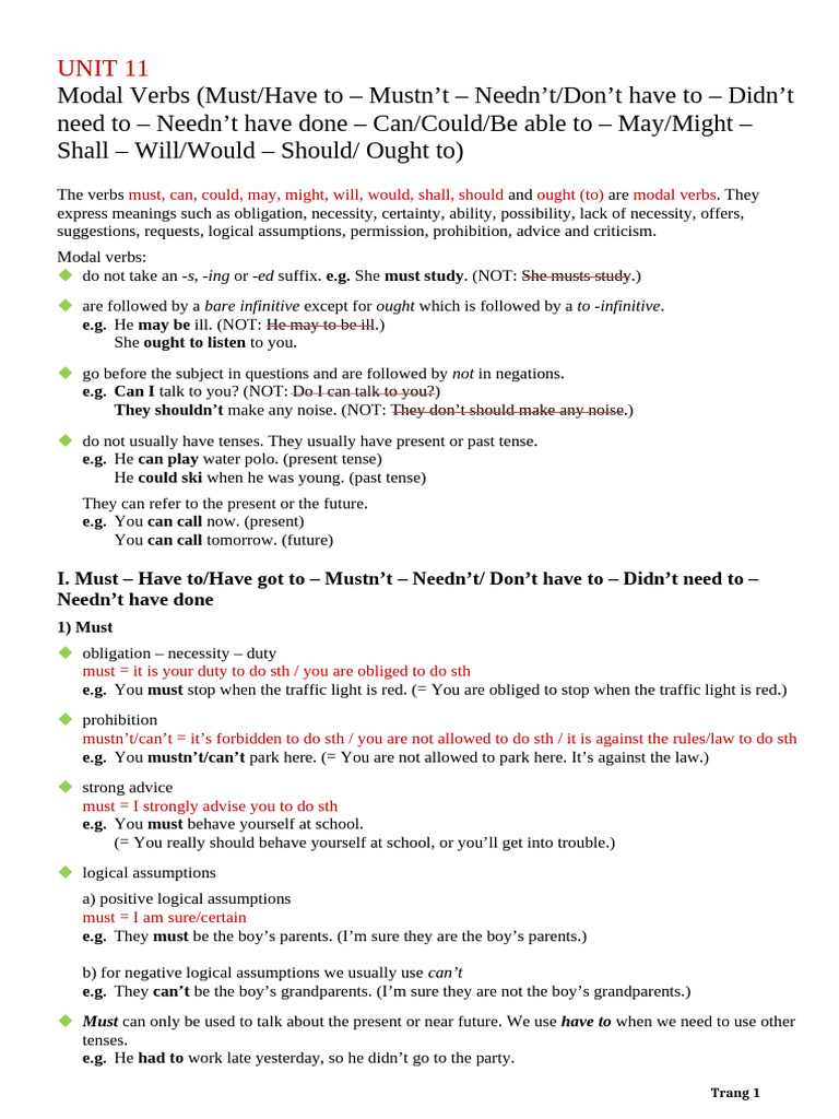 Unit 11 (Grammarway Book) | PDF