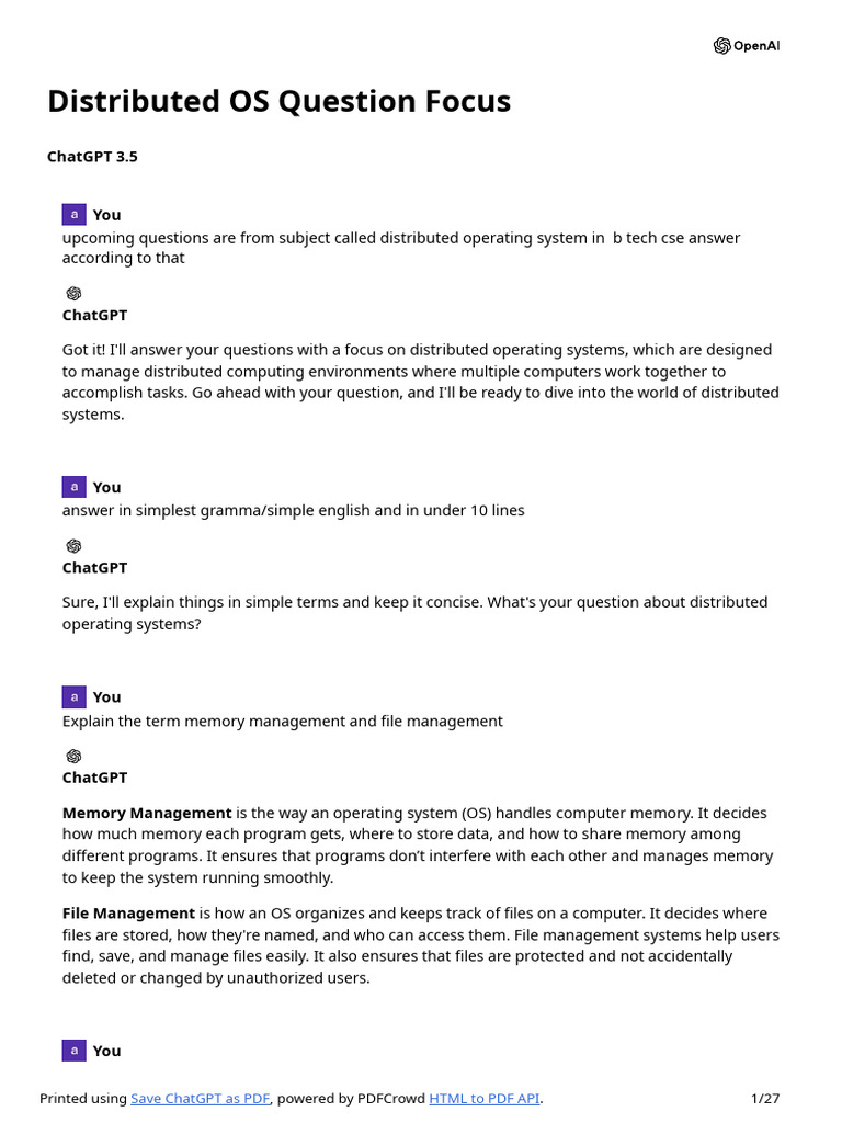 Distributed OS Imp Question | PDF