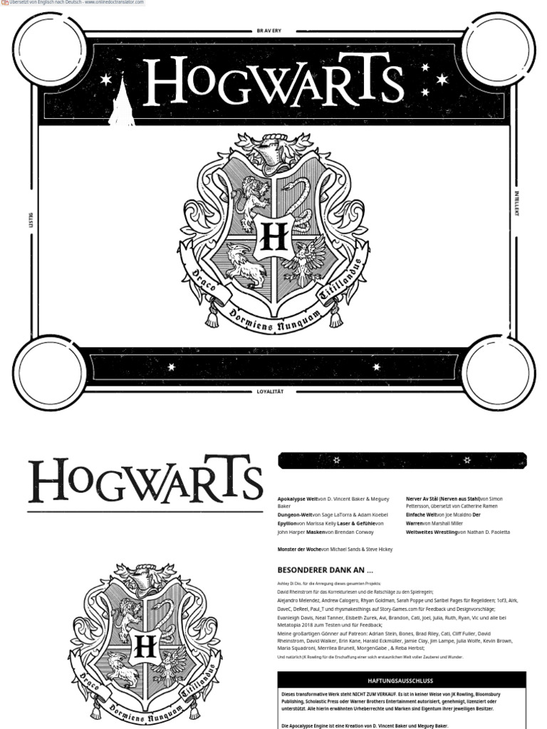 Hogwarts deutsch pdf