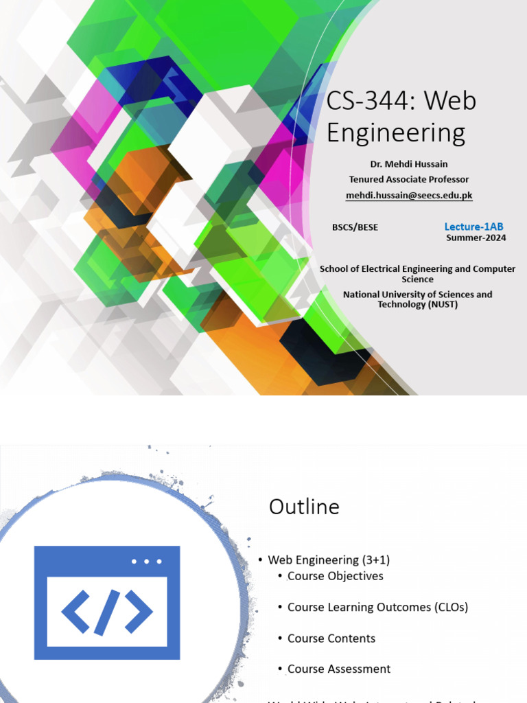 Web Engineering Course Overview 2024 | PDF | Transmission Control ...