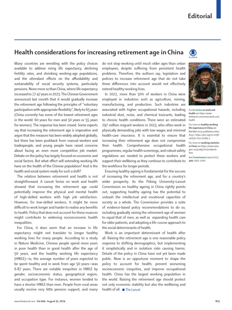 Health Considerations For Increasing Retirement Ag | PDF