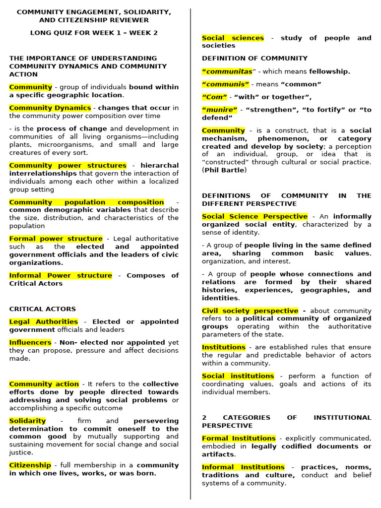 Cesc - Reviewer (1ST Long Quiz) | PDF