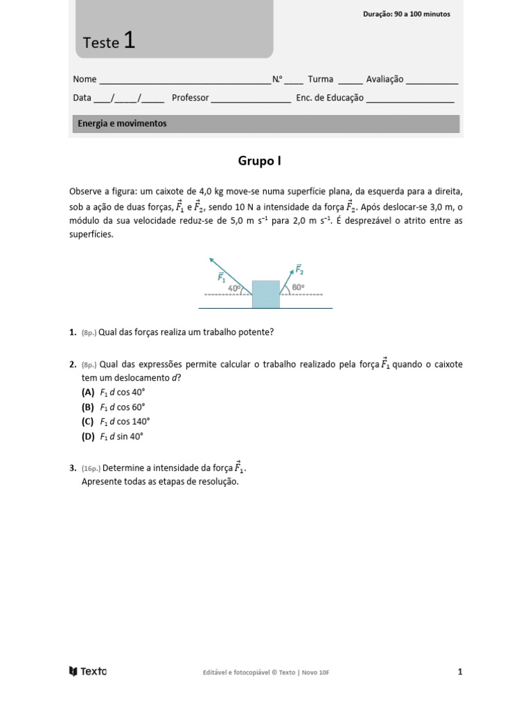 Teste 1 | PDF