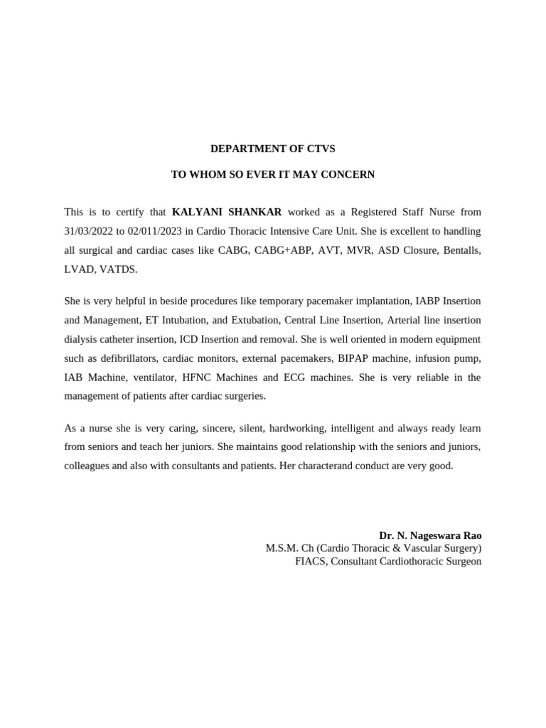 Department of CTVS | PDF