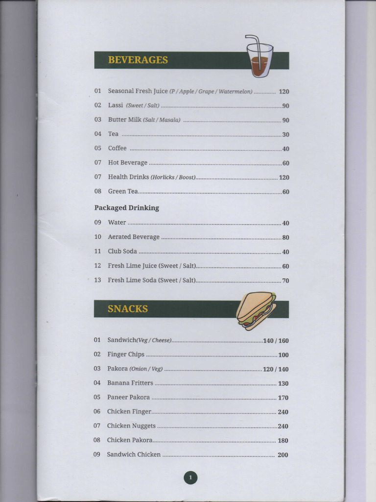 Restaurant Menu | PDF
