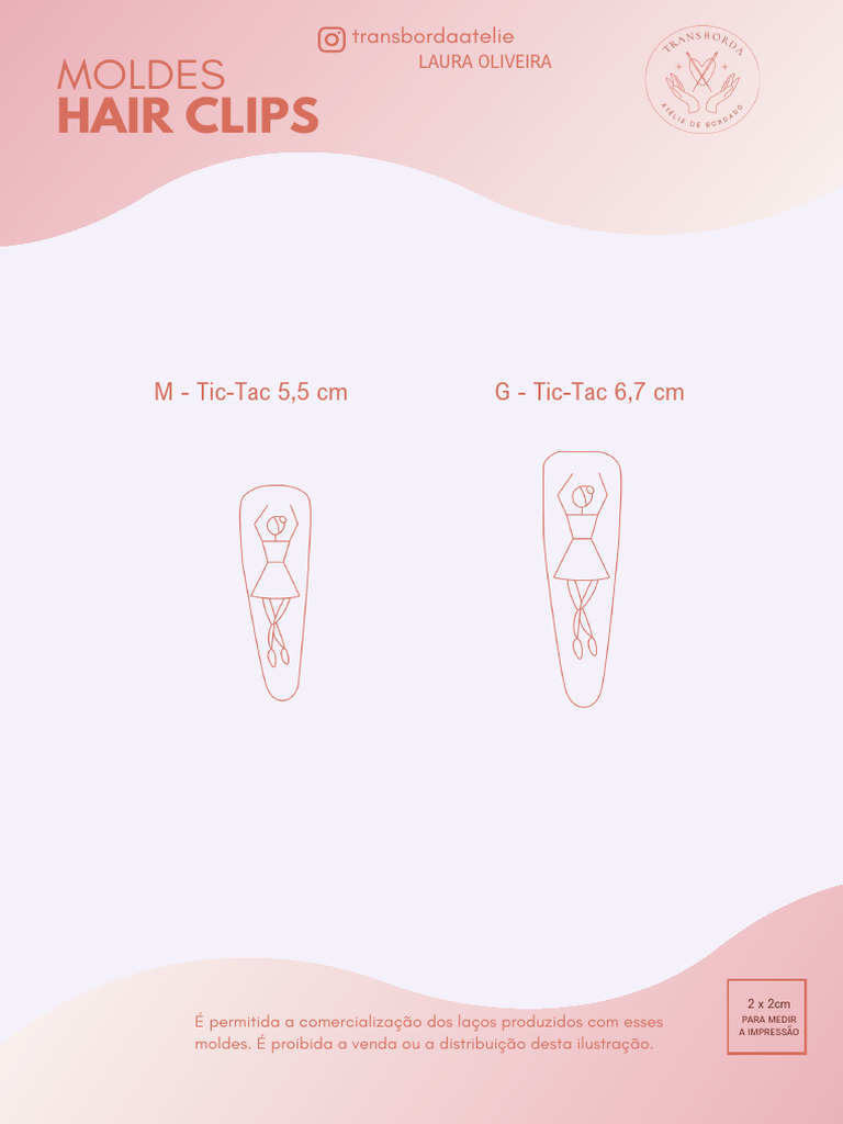 Moldes Hair Clips 1 | PDF