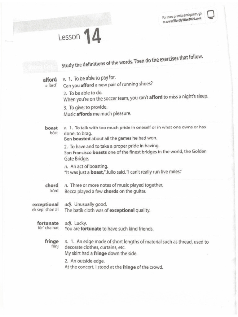Wordly Wise Lesson 14 Pdf