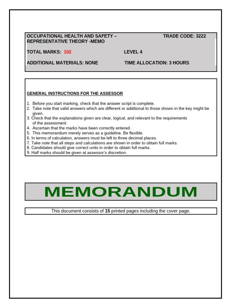 OSH Level 4 Theory Representative Memo - May 2022 - Jacobina-Herman ...