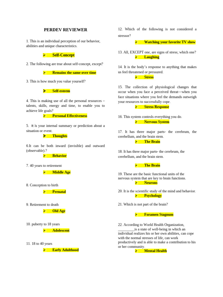 PERDEV Reviewer 88 | PDF
