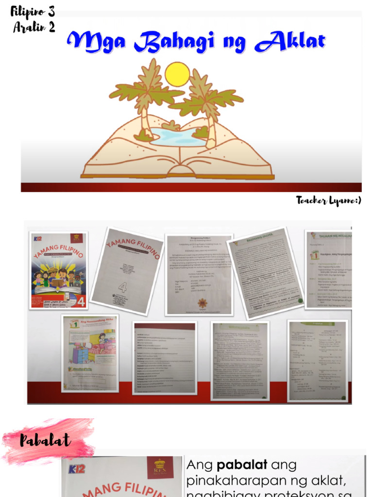 Filipino 3 Mga Bahagi NG Aklat | PDF