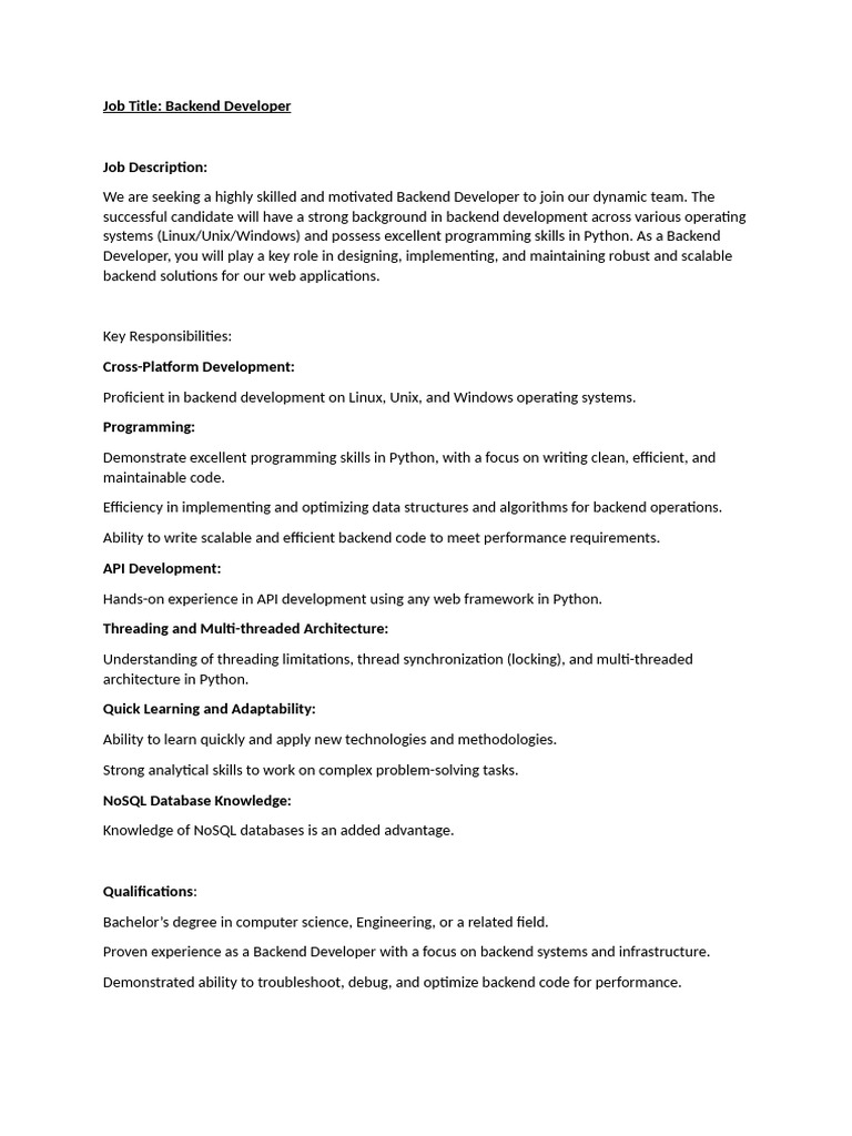 Software Backend | PDF