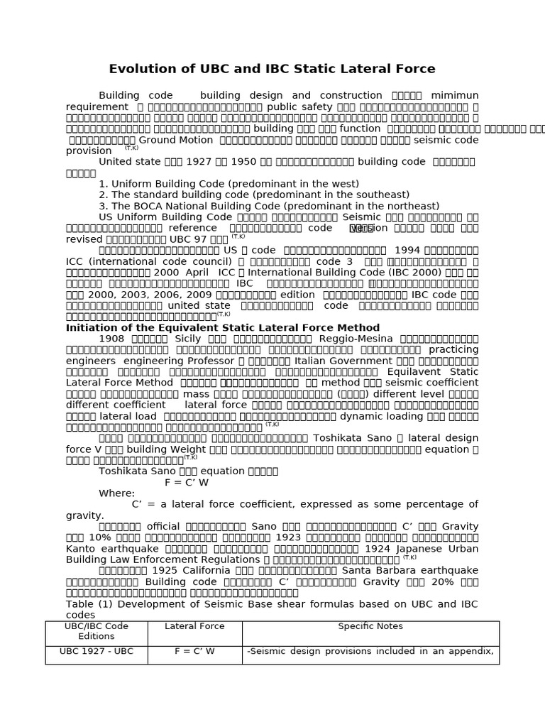 Concept of Base Shear Calculation | PDF