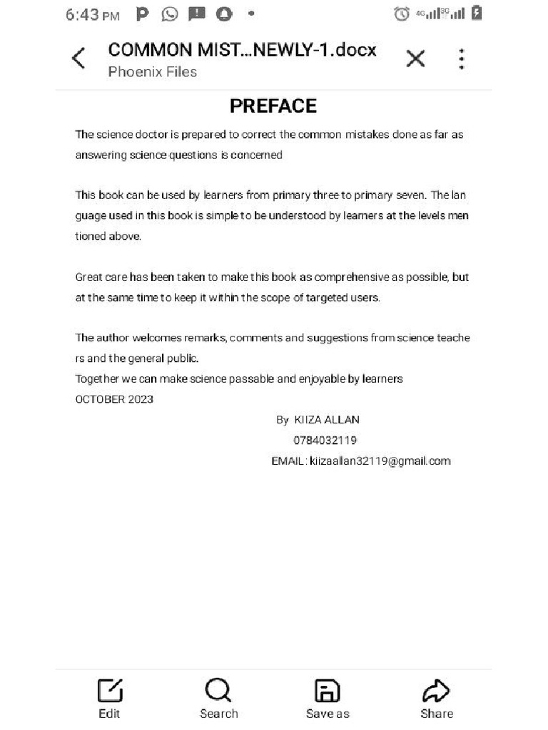 New Uneb Sci Marking Points at Prof - Moses Vip | PDF
