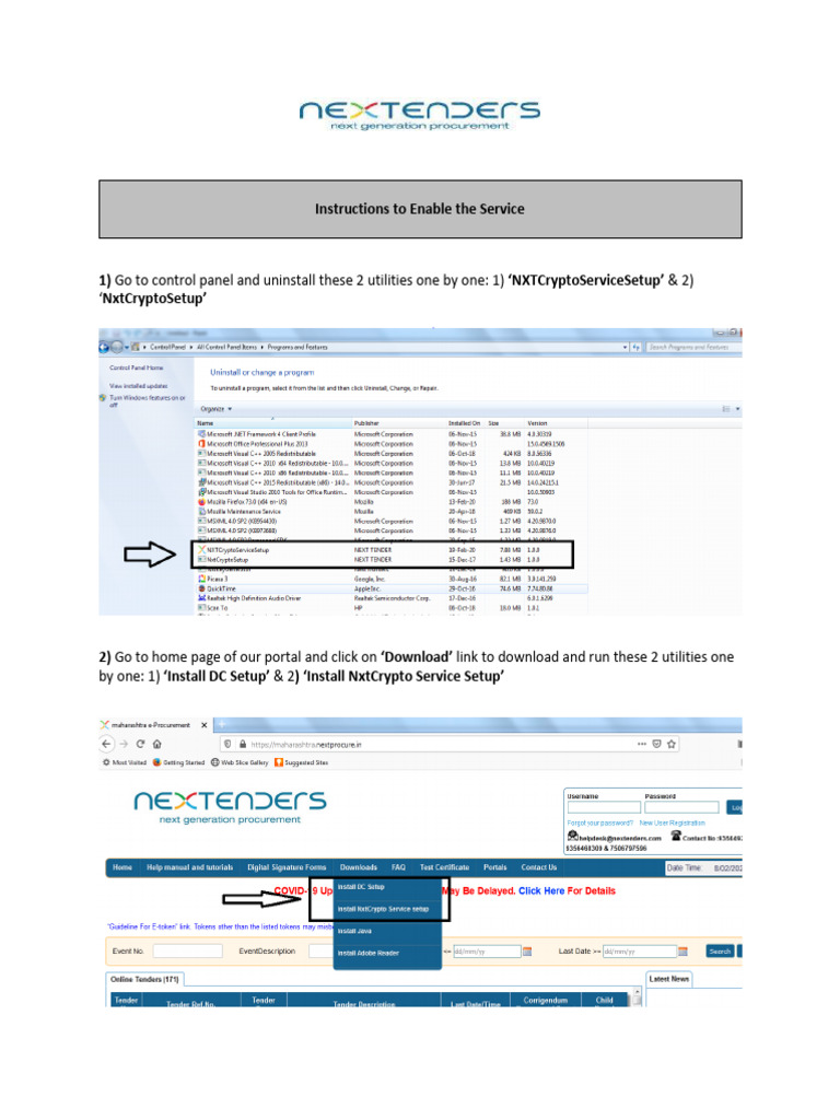 Guidelines To Enable Service | PDF