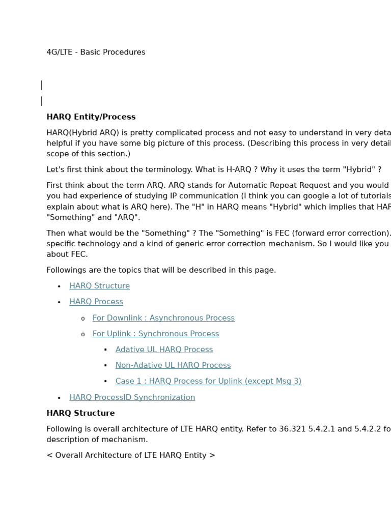 4G HARQ Procedure | PDF