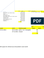 November 2011 Expenses