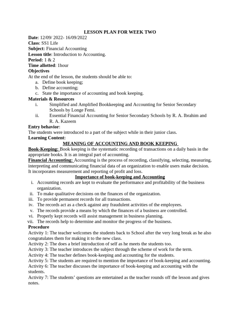Week 2 Financial Accounting ss1 | PDF