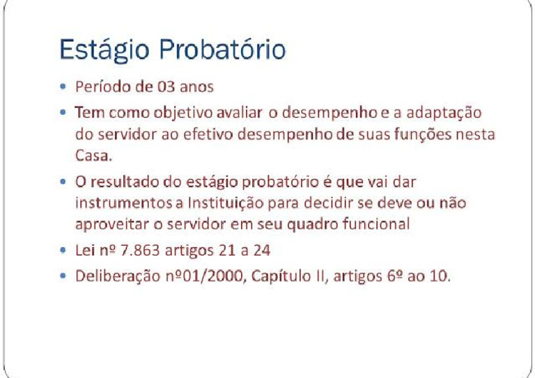 Estágio Probatório | PDF