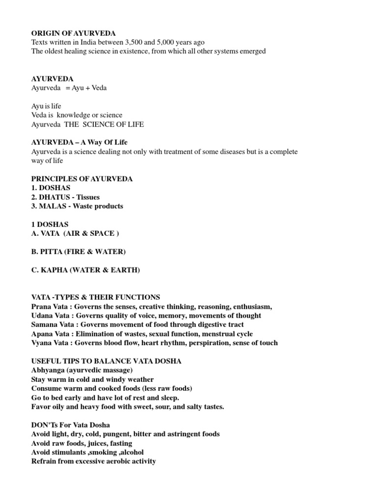 History of Ayurveda PDF Ayurveda Taste