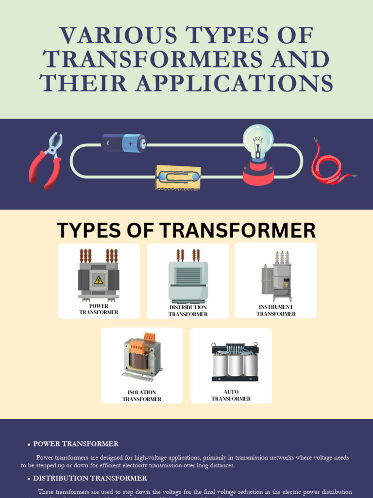 Various Types of Transformers and Their Applications | PDF