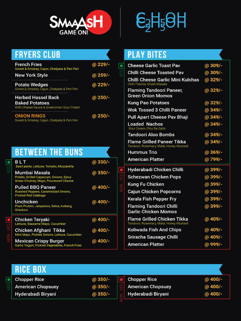 Sma Ash Menu | PDF