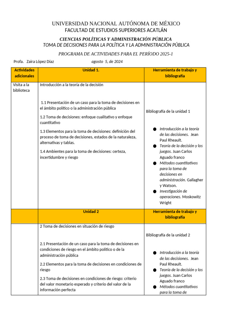 Programa de Decisiones Políticas Ago 5 2024 | PDF