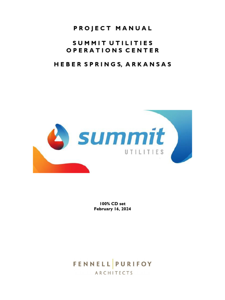 Summit Utilities 100% Specifications | PDF