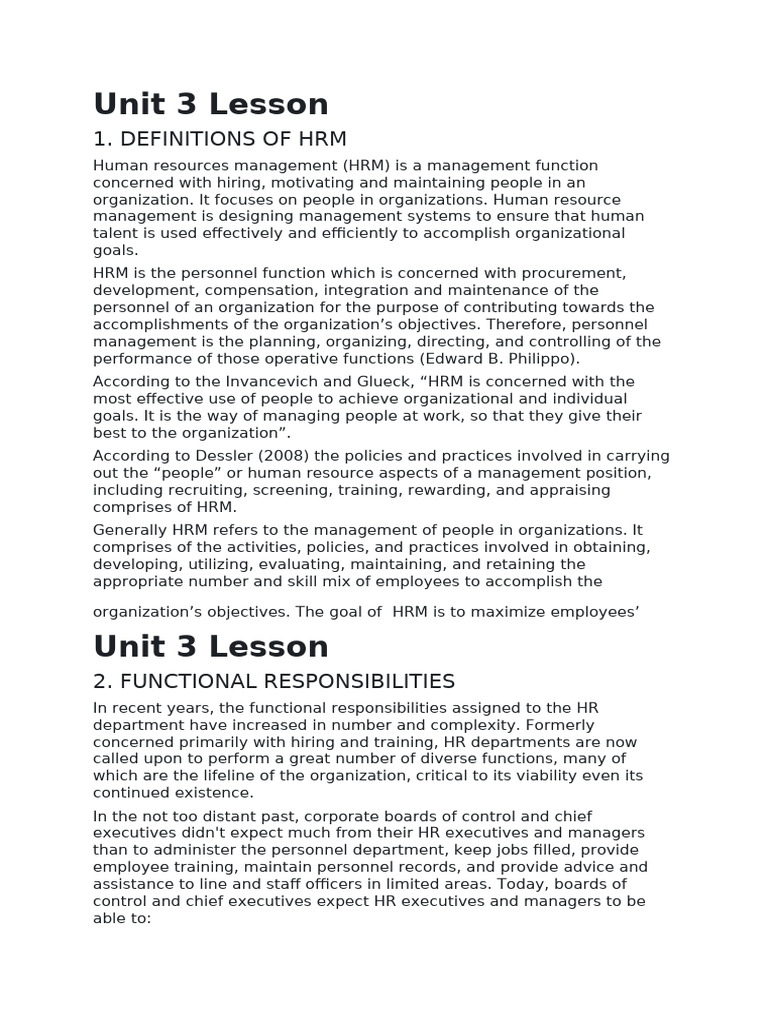 Unit 3 Management 1 Pdf