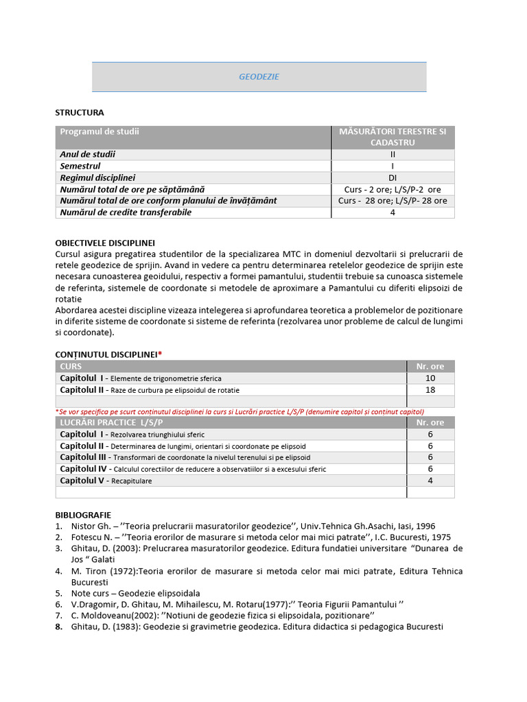 3 an-II MTC Geodezie 2023 BALOTA-Octavian | PDF