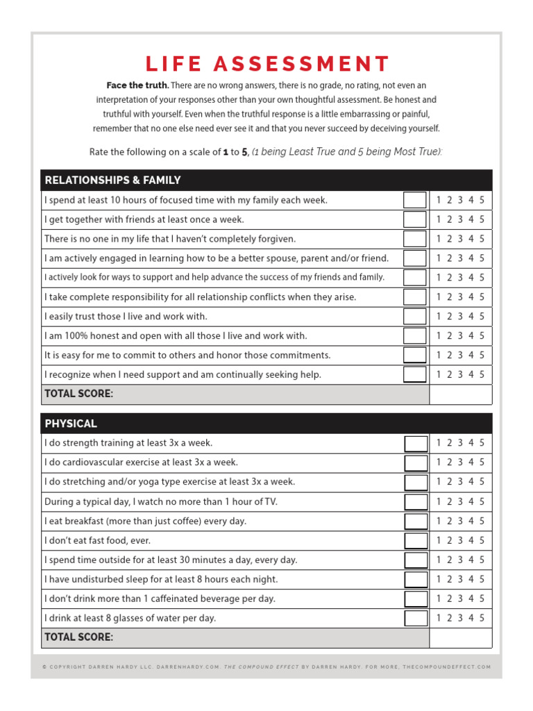 LifeAssessment DarrenHardy | PDF